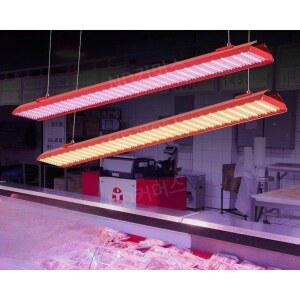 정육점 led 미터 풀 일자 자연광 빨강 하얀빛 스펙트럼 식탁전등 돼지/ 주유소 식탁등 노랑 9m