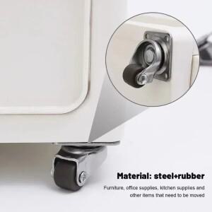 미니 자체 접착 범용 바퀴 가구 캐스터, 부드러운 고무, 360 ° 회전 도르래 보관함, 1 개, 24 개