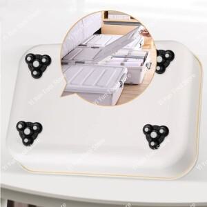 4Pcs 자기 접착 유형 음소거 공 범용 휠 300Kg 4 구슬 가구 캐스터 바퀴 스테인레스 스틸 360 ° 회전