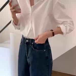 사계절 기본 무지 화이트 셔츠 남방 데일리 F767921긴팔 흰남방 심플셔프 흰색 여성블라우스 출근룩