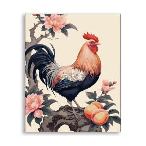 닭 6종 페인팅 색칠 캔버스 명화그리기 대형 유화그리기세트 풍수