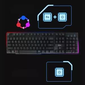 LED 컬러 게이밍 키보드 저소음 비키 생활방수 USB가성비 사무용무선 미니블루투스 휴대용 스마트폰 노트북