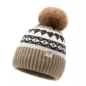 겨울 니트 방울비니 따뜻한 북유럽패턴 털모자 방한모자 여성 남성