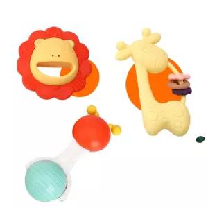 백일아기 정서안정 소근육 동물 딸랑이 치발기 4개월 아기선물 추천