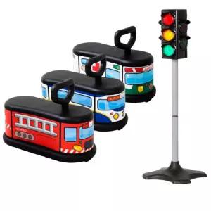 유치원 교통놀이 소방차 경찰차 자동차 붕붕카3종 아기자전거 산책