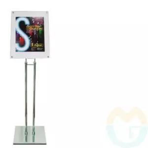 굿마켓 스텐딩 pop꽂이 A3 크롬도금 포스터액자 스탠드안내판 포스트스탠드 홍보물거치대