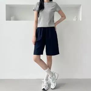 여름 여자 반바지 4부 팬츠 4색 시원한 인견 허리밴딩