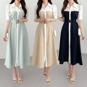 [다잇템] 여자 출근룩 혁대 들러리 남방 원피스_24729470_588872