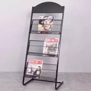 (옵션 블랙 폭48cm)철제 잡지꽂이 책 진열대 48cm 슬림책장 책정리함