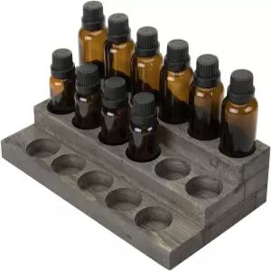 마이기프트 빈티지 그레이 우드 3단 에센셜 오일 디스플레이 스탠드 각 17병의 조리대 정리함 랙