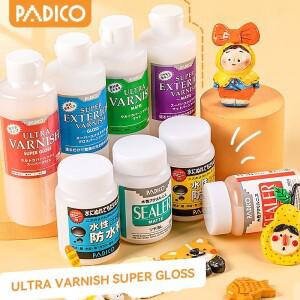 10/20/100/200ml 수성 광택 바니시 레진 마감제 (석재 폴리머 공기 건조 점토용) - 방진 보호 코팅