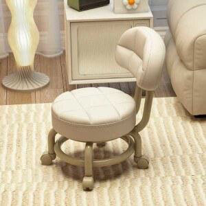 등받이보호대 등받이 의자 이동식 내마모 네일샵 스크래치방지휠 메인컷 점장 인테리어 철제이중걸상 패디 작업 베 페디