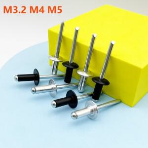 알루미늄 대형 플랜지 팝 오픈  블라인드 리벳 캡 리프 볼트 Dropper 자체 연결 장식 풀 네일 M3.5-M5