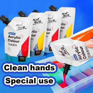 1봉지 아크릴 물감 100ml 반무광 마감 방수 색소 DIY 공예 캔버스 돌 나무 천 가죽 판지 종이용