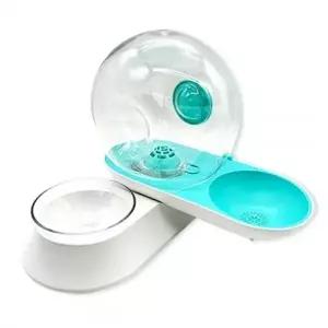 모모 강아지식기 달팽이 반자동 급수 급식기 (라이트그린)