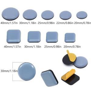 4/8/20/40개입 가구 슬라이더 패드 이동 PTFE 바닥 가정용 하드웨어