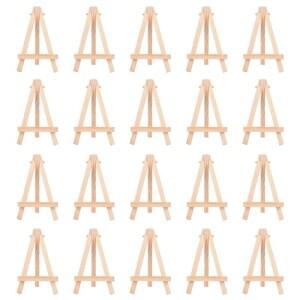 20x 나무 이젤 삼각형 그림 프레임 디스플레이 테이블 장식 공예 사진 앨범 웨딩