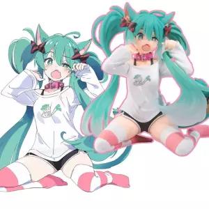 타이토 TAITO 보컬로이드 하츠네 미쿠 네코미미 티셔츠 피규어