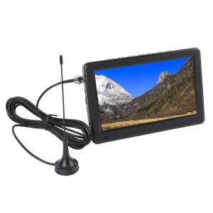 ATSC 튜너가 장착된 6인치 휴대용 디지털 TV, 캠핑, 자동차, 여행용 HD 1080p 소형 LCD USB, TF 카드 슬롯, FM 라디오, 충전식 배터리 내장