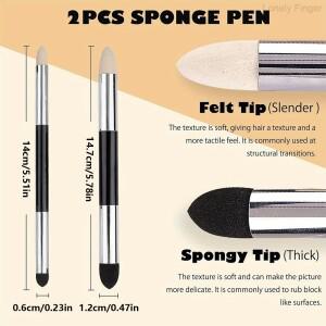 9개 블렌딩 스펀지 펜 및 샌드페이퍼 연필깎이, 학생 아티스트용 드로잉 스틱 종이, 목탄 스케치