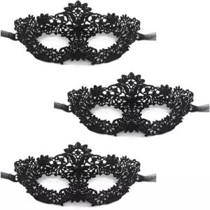 여성 커플을 위한 TFTSR 가면극 마스크 남성 마디 그라 소녀 블랙 골드 레이스 드레스 성인 파티 베네치아