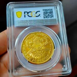 1893-CC 미국 $20 금화 독수리 동전 수집품 상자에 밀봉됨 monedas 등급 홀더 NGC PCGS MS61