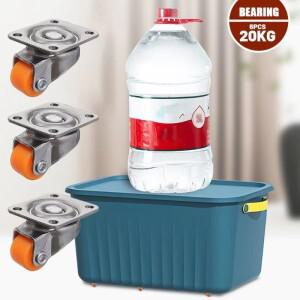 범용 회전 캐스터, 로우 프로파일 고무, 작은 롤러 휠, 트롤리 액세서리 가구, 1/2 인치, 4 개, 1 개