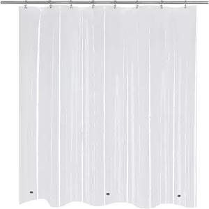 Mrs Awesome 자석 3개 포함 투명 PEVA 샤워 커튼 라이너 욕실 또는 부스용 방수 플라스틱 54x78