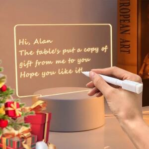 창의적인 LED 쓰기 보드 메모장, 3D 비주얼 데스크 램프, 생일 선물, 수제 장식품 아크릴