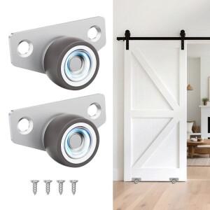 무소음 고무 가구 사이드보드 슬라이더 롤러 2/8개 미니 캐스터 측면 장착 휠 나사 서랍 주방 캐비닛