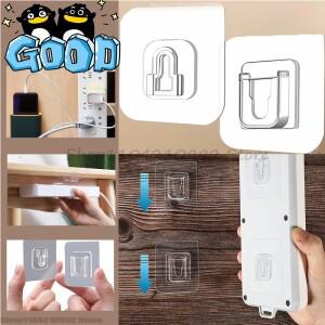 벽면 자가 접착 훅 투명 와이어 선반 부착 스티커 양면 고정 패치 (주방 욕실 용품)