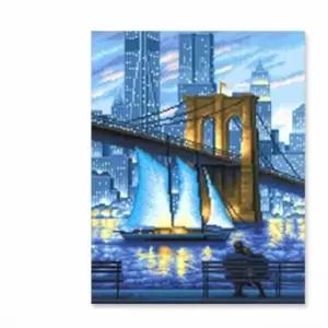 풍경 보석십자수 브루클린 40X50 비즈스티커 큐빅그림