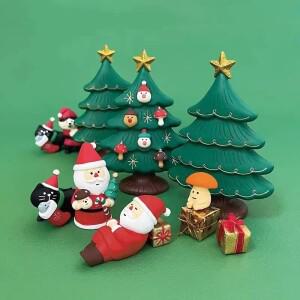 미니 크리스마스 트리 산타 클로스 케이크 장식 공예 인형 홈 요정 정원 액세서리 선물
