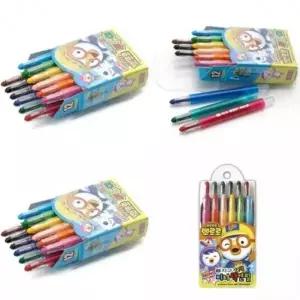 12색 뽀로로 샤프식 미니 색연필 유치원 미술수업교구