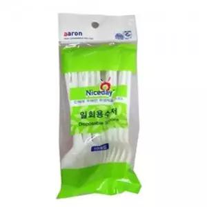 플라스틱 재질 일회용수저-고급 식기 포크 나무수저 수저세트