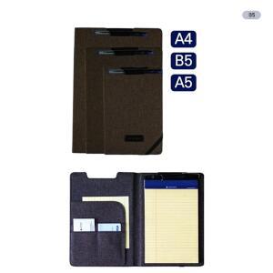 [2개구성] 브랜빌 펜홀더잠금 폴더 B5 패드1권 다크그레이 브라운 QWB5B11A