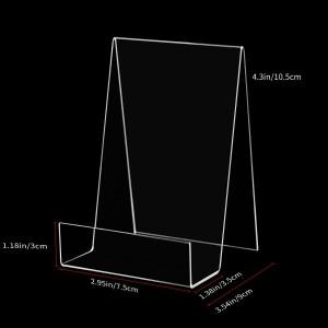 아크릴 북 이젤 스탠드 (선반 포함) 투명 플레이트 - 책 전시, 악보, 미술 작품, CD, 태블릿 홀더용 5개입