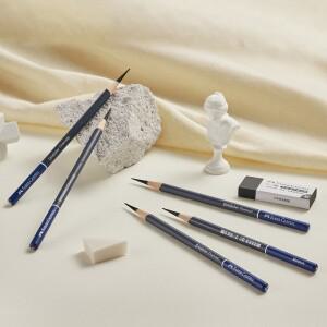 3/12개입 파버 카스텔 목탄 그래파이트 스케치 세트 EX-소프트 미디엄 하드 연필 드로잉 쉐이딩 미술 용품