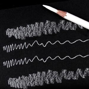 3Pcs 소프트/미디엄/하드 목탄 연필 세트 드로잉 화이트/블랙 펜 스케치 전문 미술 용품