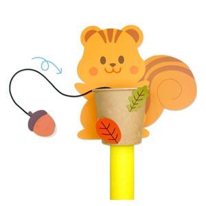 [2개구성] 다람쥐 도토리줍기놀이4인용 유아용품 가을 계절 미술 EWFE4FAD