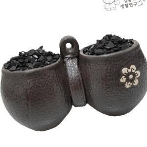 [2개구성] 전용도자기그릇W-4/야자숯/공기청정/새집증후근 습기제거 베이크아웃 화장실제 활성탄 EW8C4CEB