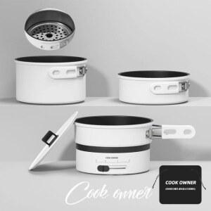 여행 전기코펠 밥솥 올인원 멀티 냄비 워머 트럭 450W 먹색 접이식 운전 3인용 없음