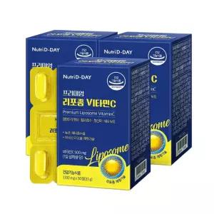 뉴트리디데이 프리미엄 리포좀 비타민C 1100mg×30정 3개 철분흡수