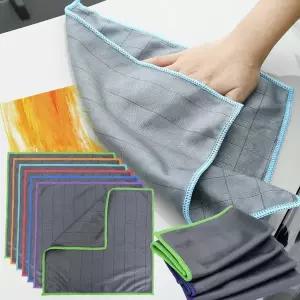 호환  보풀 없는 탄소 섬유 청소 천 유리창 광택 무흔적 간편 청소 천 재사용 가능 주방 접시 자동차용