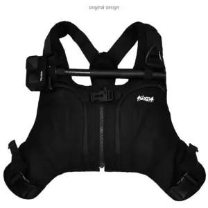 스키 힙색 크로스백 수납 가방 스노우보드 가슴 체스트백 블랙 셀카봉