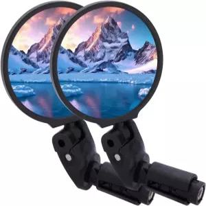 안전한 자전거 타기를 위한 2PCS 바 엔드 미러 360° 조절 가능 충격 및 스크래치 방지 산악용 로드 바이크