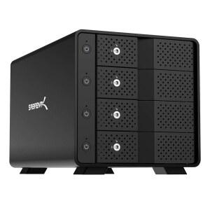 SABRENT 4-Bay USB 3.2 3.5 u201D HDD/SSD, 10Gbps USB-C DAS, 트레이리스 핫스왑, 냉각 팬이 있는 알루미늄 인클로저, 개별 전원 스위치, RAID 없음(DS-SC4B)을 위한 3.2세대 SATA 도킹 스테이션