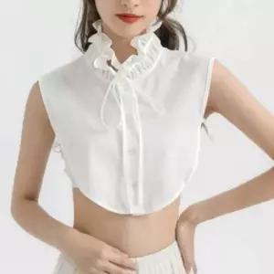 리본 하이넥 페이크 카라 넥케이프 페이크카라셔츠 페이크카라