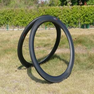 A006  1쌍 풀 카본 UD 매트 로드 바이크 휠 림 클린처 튜블리스 700C 깊이 38mm  50mm