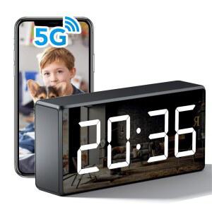 USBRMT 4K WiFi 카메라 시계 5G 실내 유모 캠, 동작 감지 기능이 있는 반려견, 야간 시력